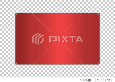 Red Metal Plate D4 132424761