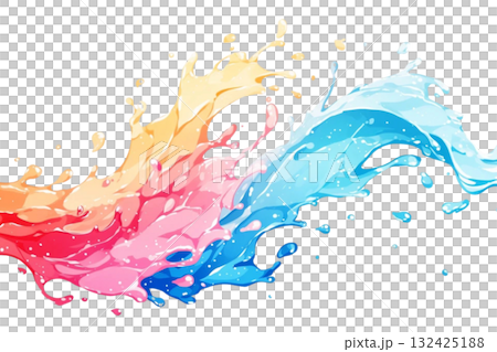 色彩がぶつかり合う抽象アート、ペンキ、ストリート、素材、背景なし、グラフィック、イラスト 色彩がぶつかり合う抽象アート、ペンキ、ストリート、素材、背景なし、グラフィック、イラスト 132425188