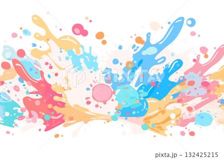 飛び散るペンキのイラスト、素材、背景なし、グラフィック、アート 132425215
