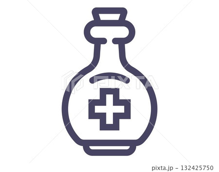 Medical flask black icon. 132425750