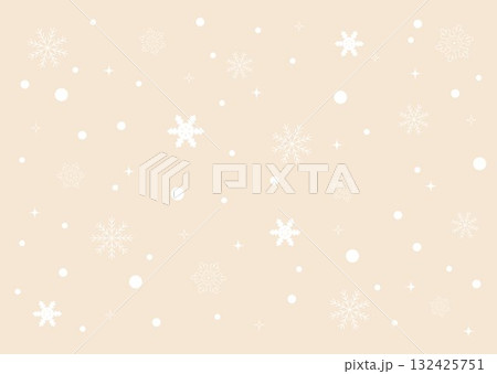 雪の結晶のシームレスな背景イラスト 壁紙ベクター 背景ベージュ 12月クリスマス 雪の結晶のシームレスな背景イラスト 壁紙ベクター 背景ベージュ 12月クリスマス 132425751