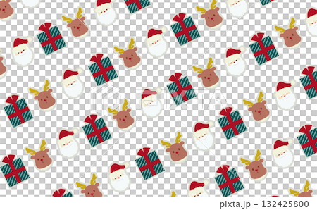 クリスマスのパターン(フチあり) 132425800