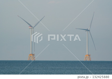 北海道 石狩の洋上風力発電 北海道 石狩の洋上風力発電 132425880