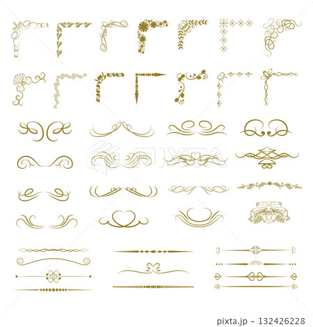 装飾フレーム素材セット 132426228