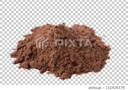 透明背景（png）に砂糖入りのココアの粉 132426576