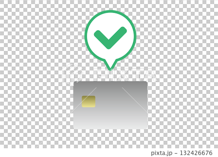 クレジットカードとチェックマーク 132426676