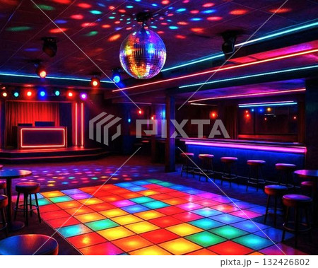 カラフルなダンスホール カラフルなダンスホール 132426802