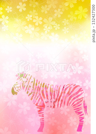 午　年賀状　干支　背景 132427300