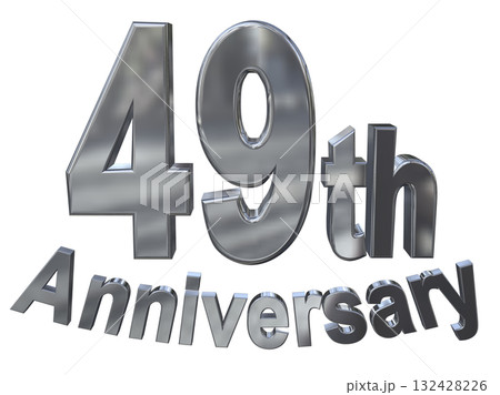 3DCG文字「49th Anniversary/49周年マークキラキラ」 132428226