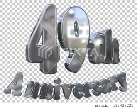 3DCG文字「49th Anniversary/49周年マークキラキラ」 3DCG文字「49th Anniversary/49周年マークキラキラ」 132428229