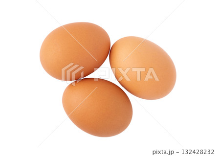 透明背景（png）に赤色の鶏の卵（赤玉） 132428232