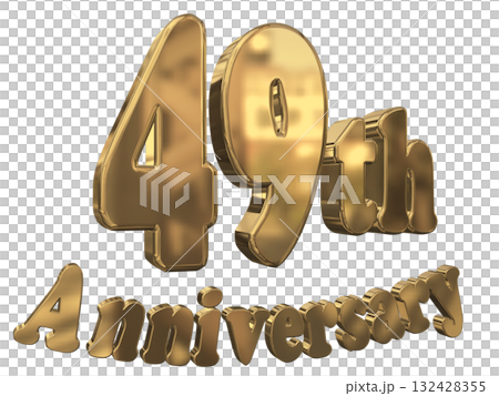 3DCG文字「49th Anniversary/49周年マークキラキラ」 3DCG文字「49th Anniversary/49周年マークキラキラ」 132428355