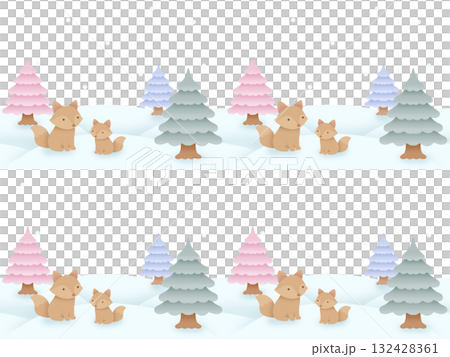 Fox and snow background A' Fox and snow background A' 132428361