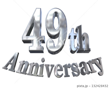 3DCG文字「49th Anniversary/49周年マークキラキラ」 132428432