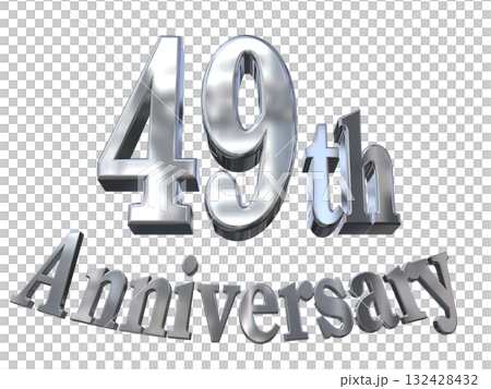 3DCG文字「49th Anniversary/49周年マークキラキラ」 132428432