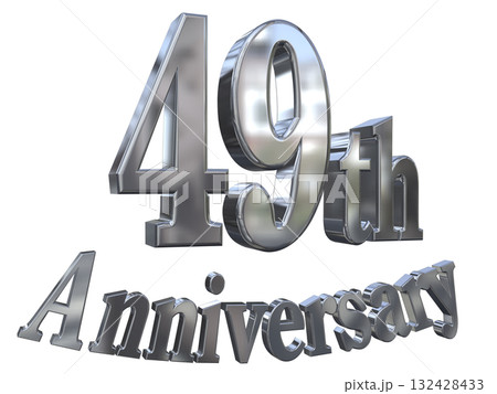 3DCG文字「49th Anniversary/49周年マークキラキラ」 132428433