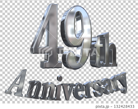 3DCG文字「49th Anniversary/49周年マークキラキラ」 132428433