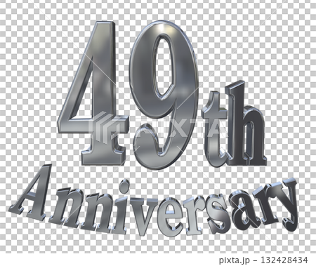 3DCG文字「49th Anniversary/49周年マークキラキラ」 132428434