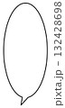 シンプルな縦長の楕円形の吹き出し 132428698