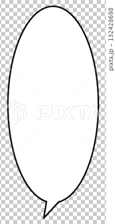 一個簡單的垂直橢圓形對話泡泡 一個簡單的垂直橢圓形對話泡泡 132428698