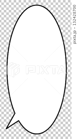 一個簡單的垂直橢圓形對話泡泡 一個簡單的垂直橢圓形對話泡泡 132428700