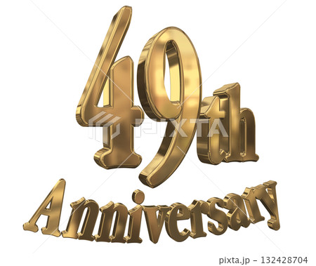 3DCG文字「49th Anniversary/49周年マークキラキラ」 3DCG文字「49th Anniversary/49周年マークキラキラ」 132428704