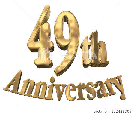 3DCG文字「49th Anniversary/49周年マークキラキラ」 3DCG文字「49th Anniversary/49周年マークキラキラ」 132428705