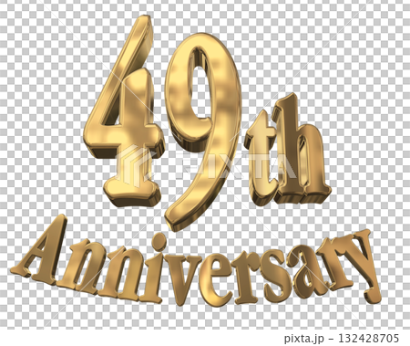 3DCG文字「49th Anniversary/49周年マークキラキラ」 3DCG文字「49th Anniversary/49周年マークキラキラ」 132428705