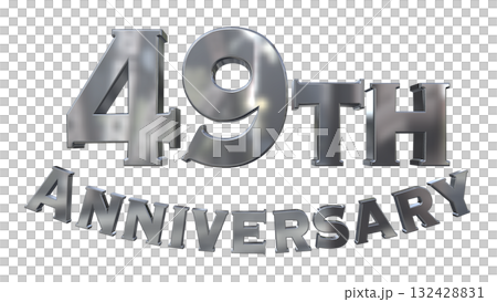 3DCG文字“49週年/49週年紀念馬克·斯帕克” 132428831