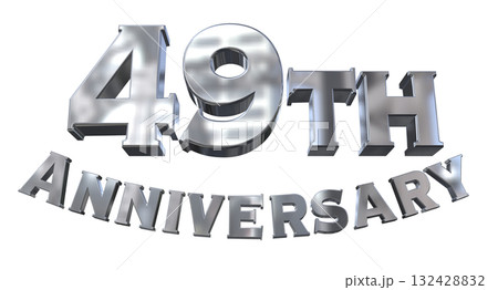 3DCG文字「49th Anniversary/49周年マークキラキラ」 132428832