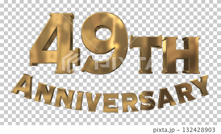 3DCG文字“49週年/49週年紀念馬克·斯帕克” 3DCG文字“49週年/49週年紀念馬克·斯帕克” 132428903