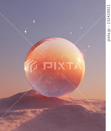 vector blurred neon glowing circles with flowing and liquid light concept, energy magic fantastic 132428921