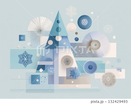 アンティークな机の上にあるサンタへの手紙とヴィンテージ切手 / クリスマスレターのクローズアップ 132429493