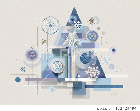 アンティークな机の上にあるサンタへの手紙とヴィンテージ切手 / クリスマスレターのクローズアップ 132429494