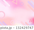 上品な幾何学模様入りパステルグラデ背景・ピンク 132429747