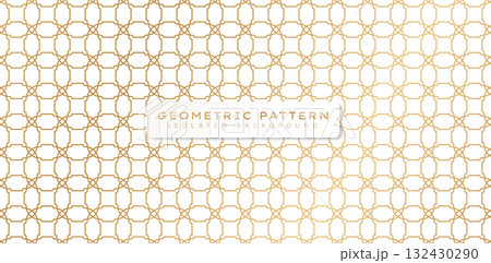 Elegant Golden Geometric Seamless pattern Design isolated white backgrounds luxury texture wallpaper, backgrounds and page fill, Fashionable modern wallpaper or textile material printing paper 132430290