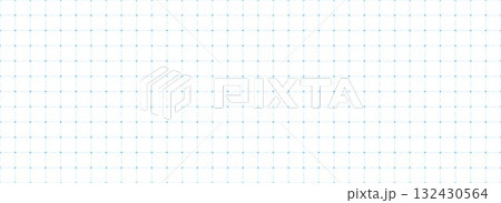 Dotted square grid planer page. Seamless blue dashed checkered paper pattern. Simple cross dash graph texture. Bullet journal notebook background. School math lined sheet wallpaper. Vector 132430564