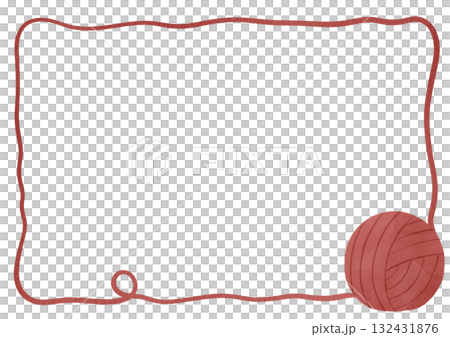 手繪水彩紗框插圖 132431876