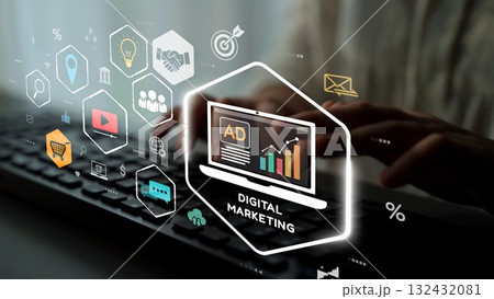 Online Ads Strategy and Digital Content Marketing for Business Growth Muxer 132432081