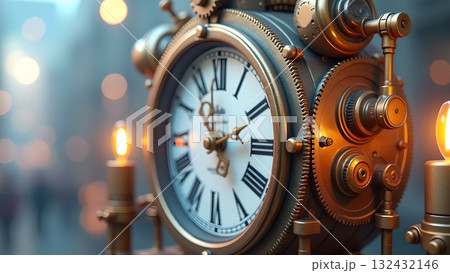 Illuminated winter boots standing out in snowy landscape create a whimsical and magical atmosphere 132432146