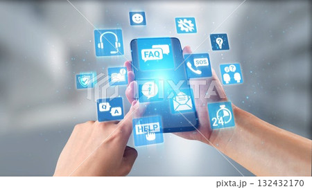 Online help and FAQ customer support service Gist 132432170