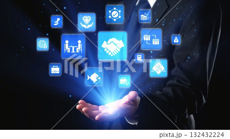 Mergers and acquisitions corporate business deal strategy icons Gist 132432224