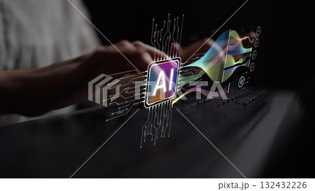 AI Brain Processing Data with Generative Artificial Intelligence Concept Muxer AI Brain Processing Data with Generative Artificial Intelligence Concept Muxer 132432226