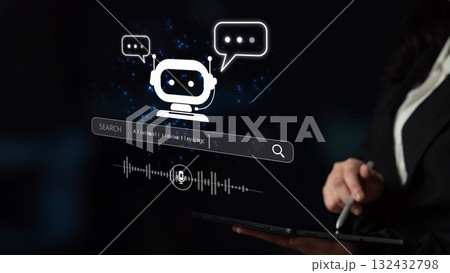 AI Assistant Chatbot Interface with Voice Command and Smart Search Muxer AI Assistant Chatbot Interface with Voice Command and Smart Search Muxer 132432798