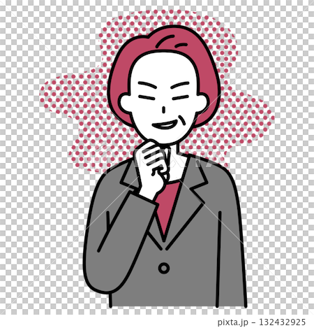 西裝革履的有心機的中年女人 132432925