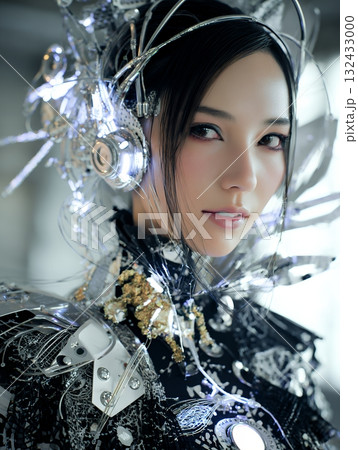 2100年をイメージした未来のトレンドヘアメイクスタイル(縦写真) 2100年をイメージした未来のトレンドヘアメイクスタイル(縦写真) 132433000