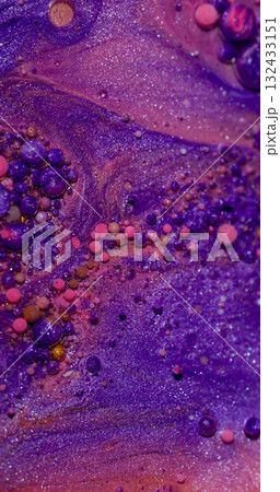 Oil background. Paint bubbles. Defocused blue purple pink color ink marble glitter water round mix texture flowing on acrylic art abstraction. Oil background. Paint bubbles. Defocused blue purple pink color ink marble glitter water round mix texture flowing on acrylic art abstraction. 132433151