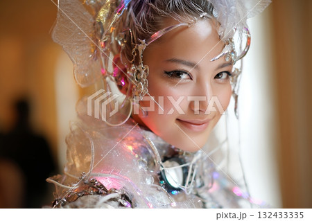 2100年をイメージした未来の美人ヘアメイクスタイル(横写真) 2100年をイメージした未来の美人ヘアメイクスタイル(横写真) 132433335