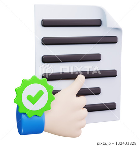 Hand Document Approval 132433829