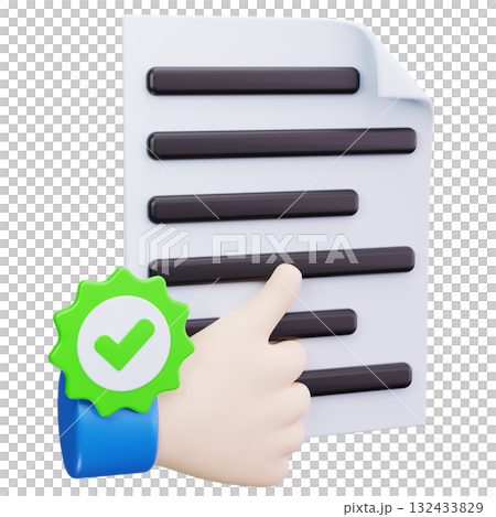 Hand Document Approval 132433829